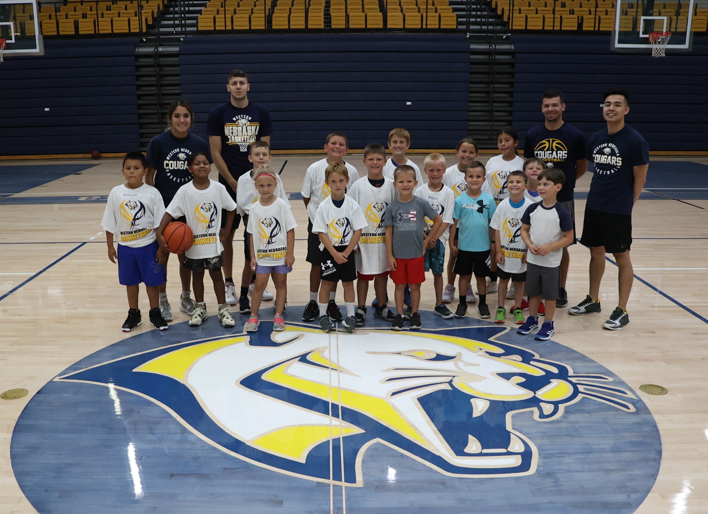 Last year's summer basketball camp, younger group.