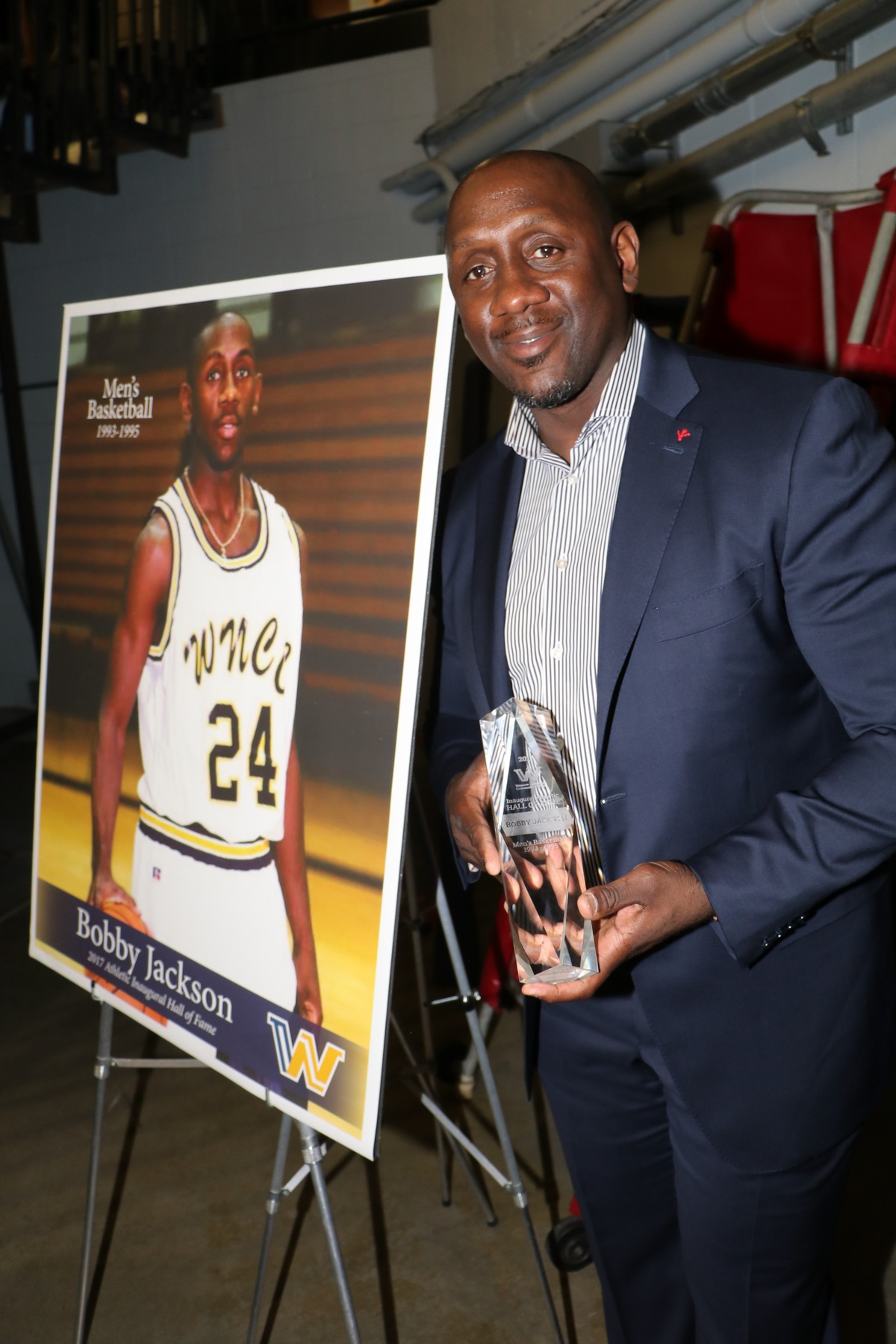 Bobby Jackson with his Introduction photo.