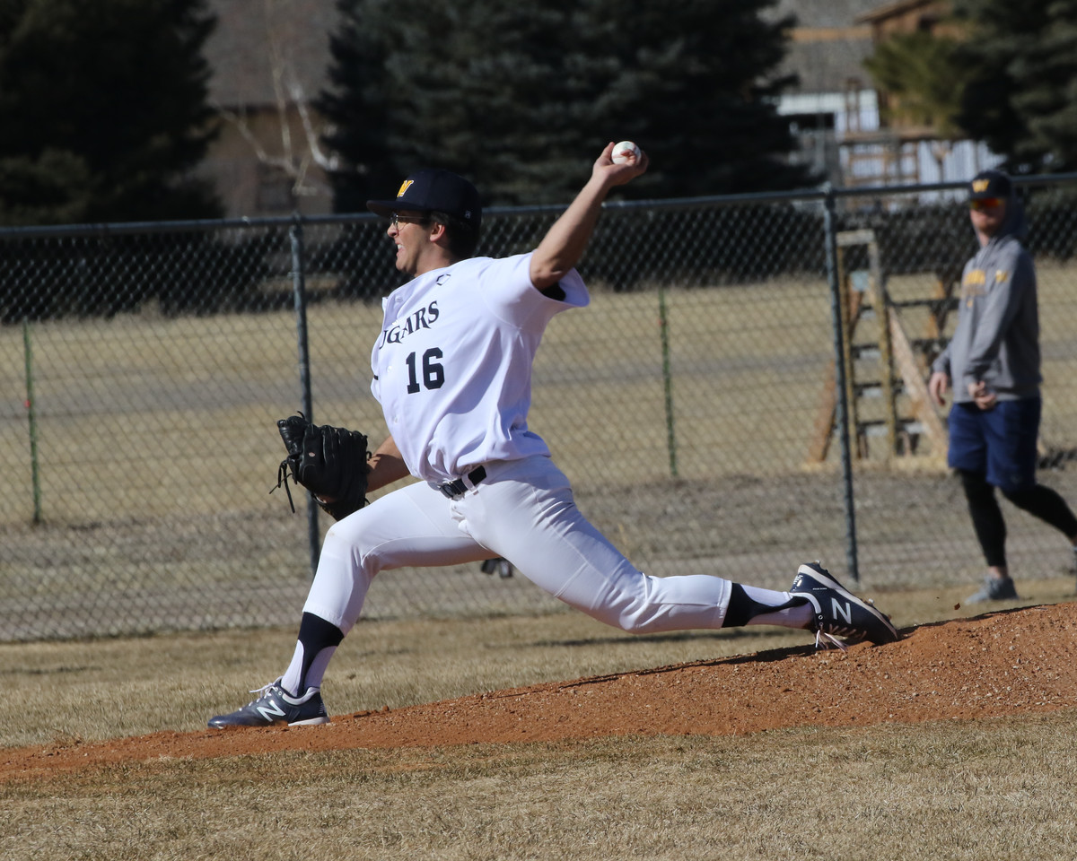 Garrett DeClue when he pitched for WNCC back in February 2020.