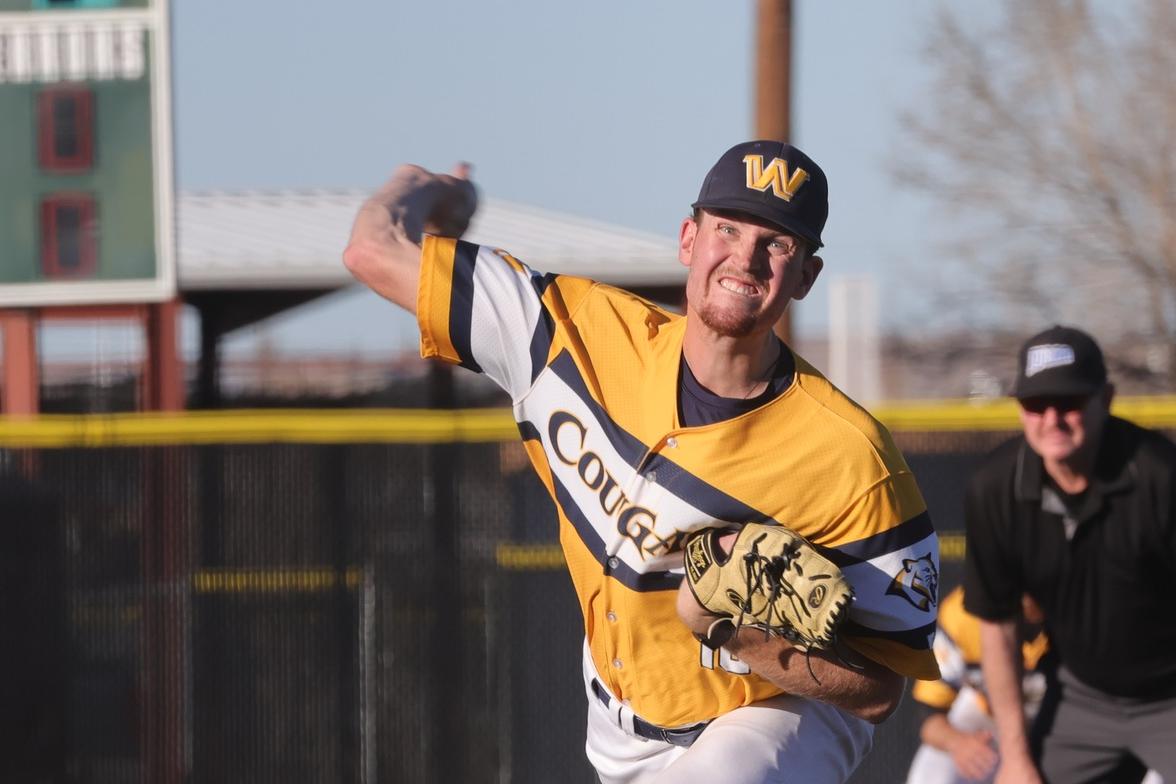 Allard Helms pitches against McCook on March 4 at Cleveland Field.