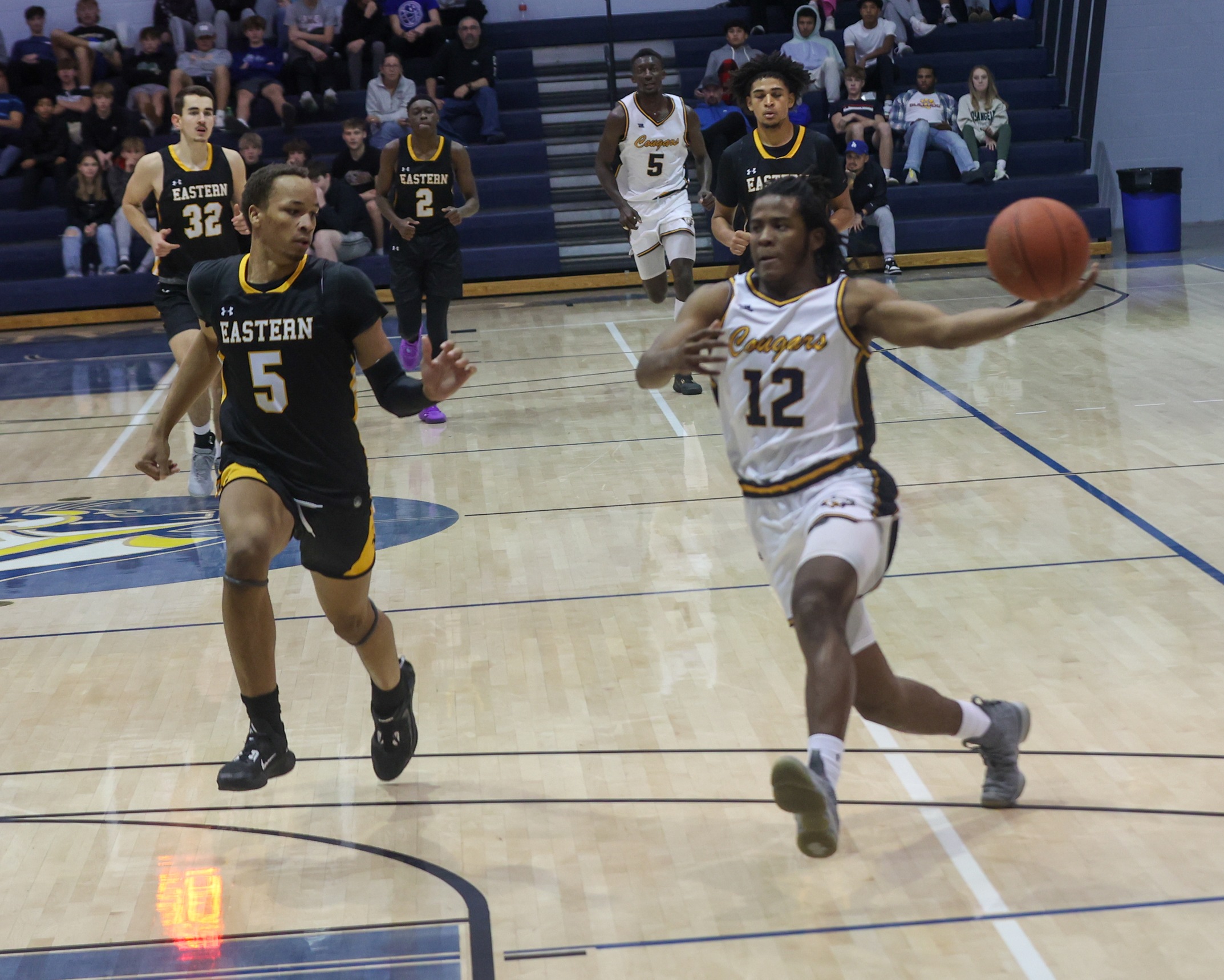 Willie Wilson goes hard to the basket in the second half against EWC.