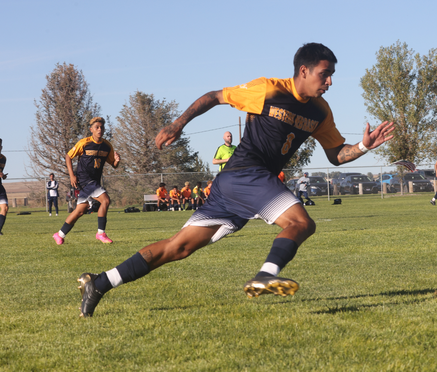 Action against Otero on Saturday.