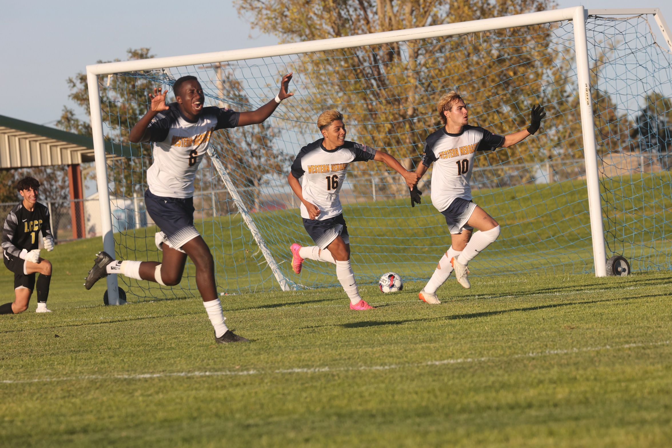 WNCC celebrating the goal.