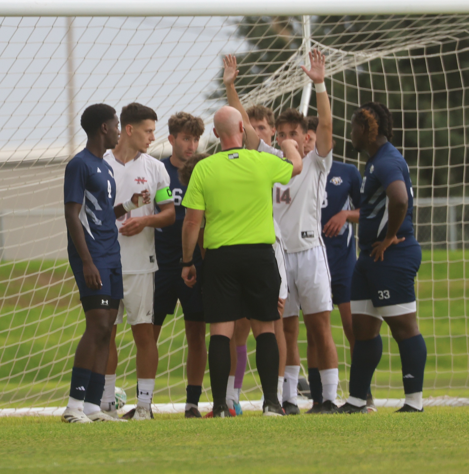 Action in the regulat season game with Northwest on October 4.