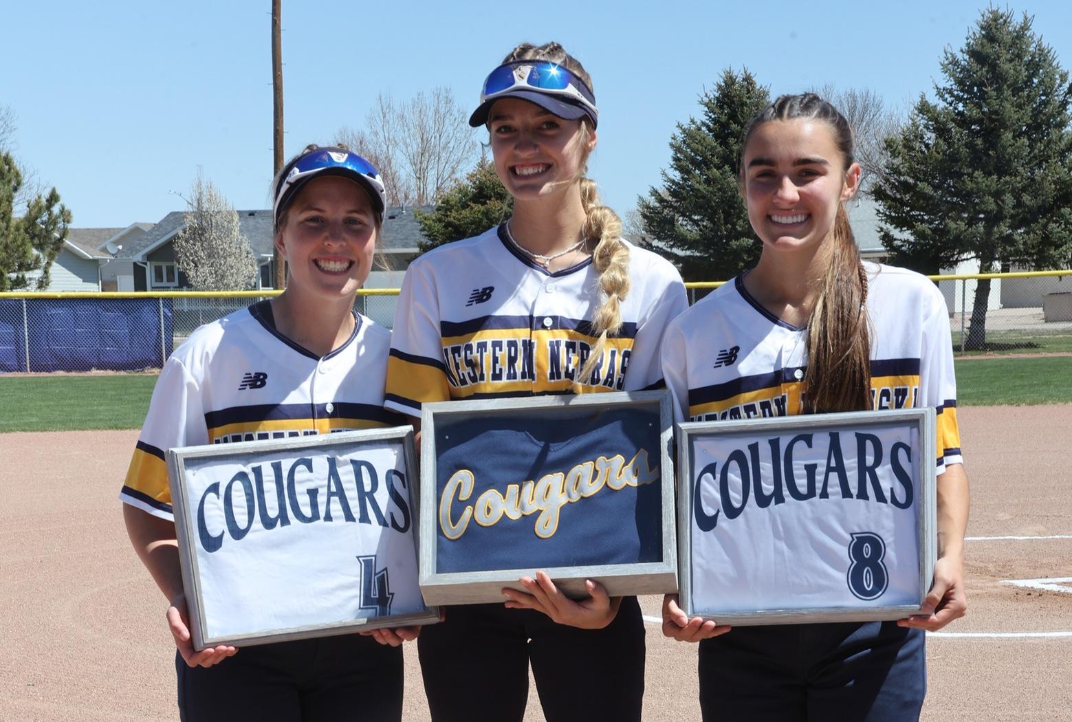 The three sophomores Baylie Krueger, Katelyn Czerpak, and Devyn Priselac.