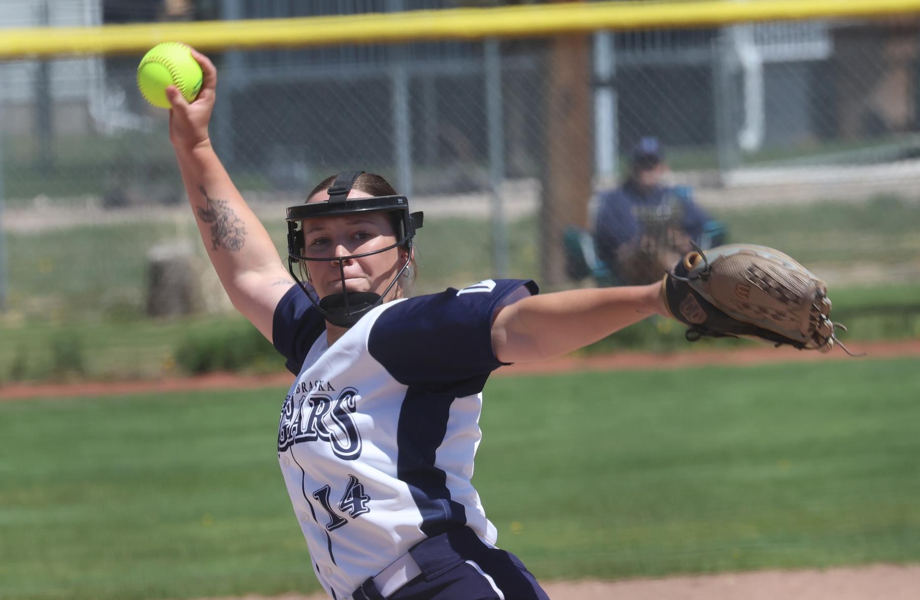 Kayli Cooper pitches in a game against McCook on April 27.