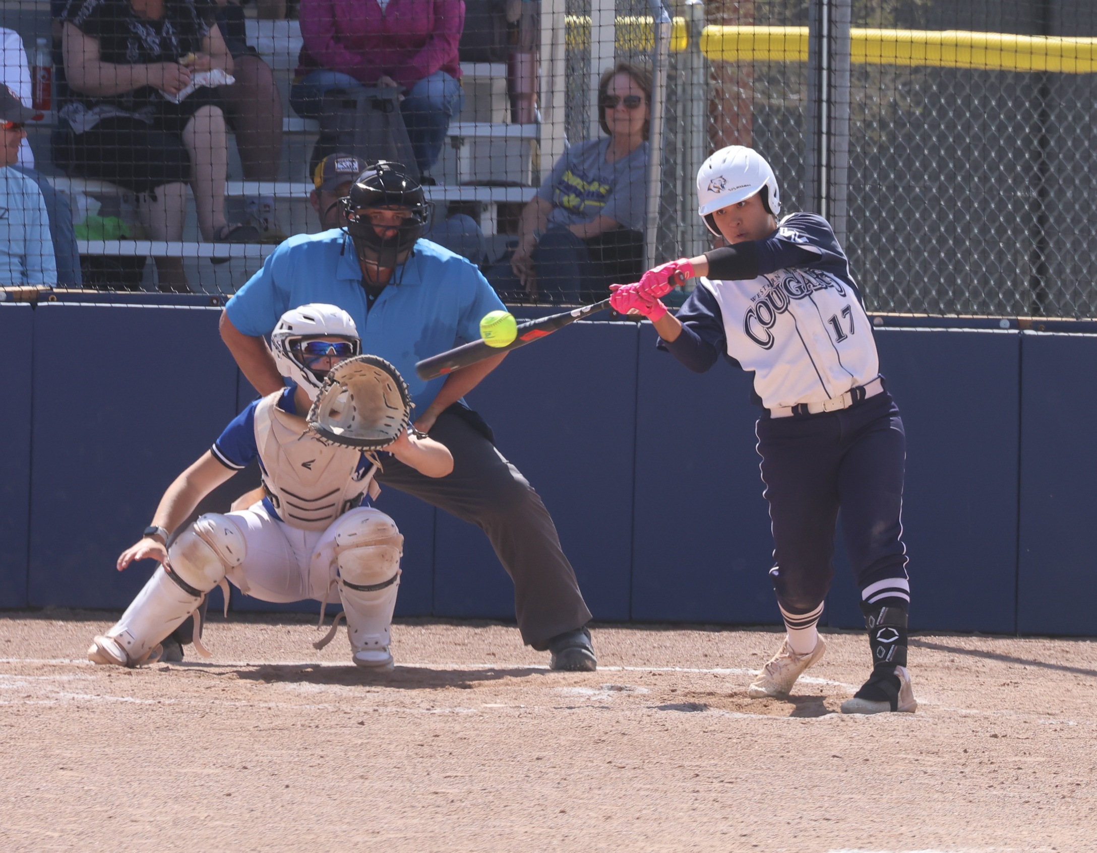 Tina Horton connects for a hit against McCook last weekend.