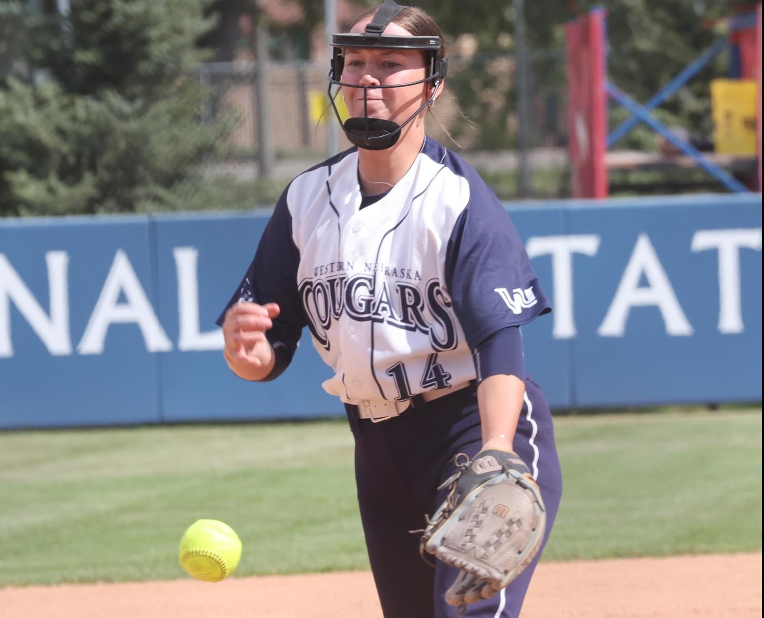 Kayli Cooper pitches against Northern Colorado in the fall in Ft. Collins.