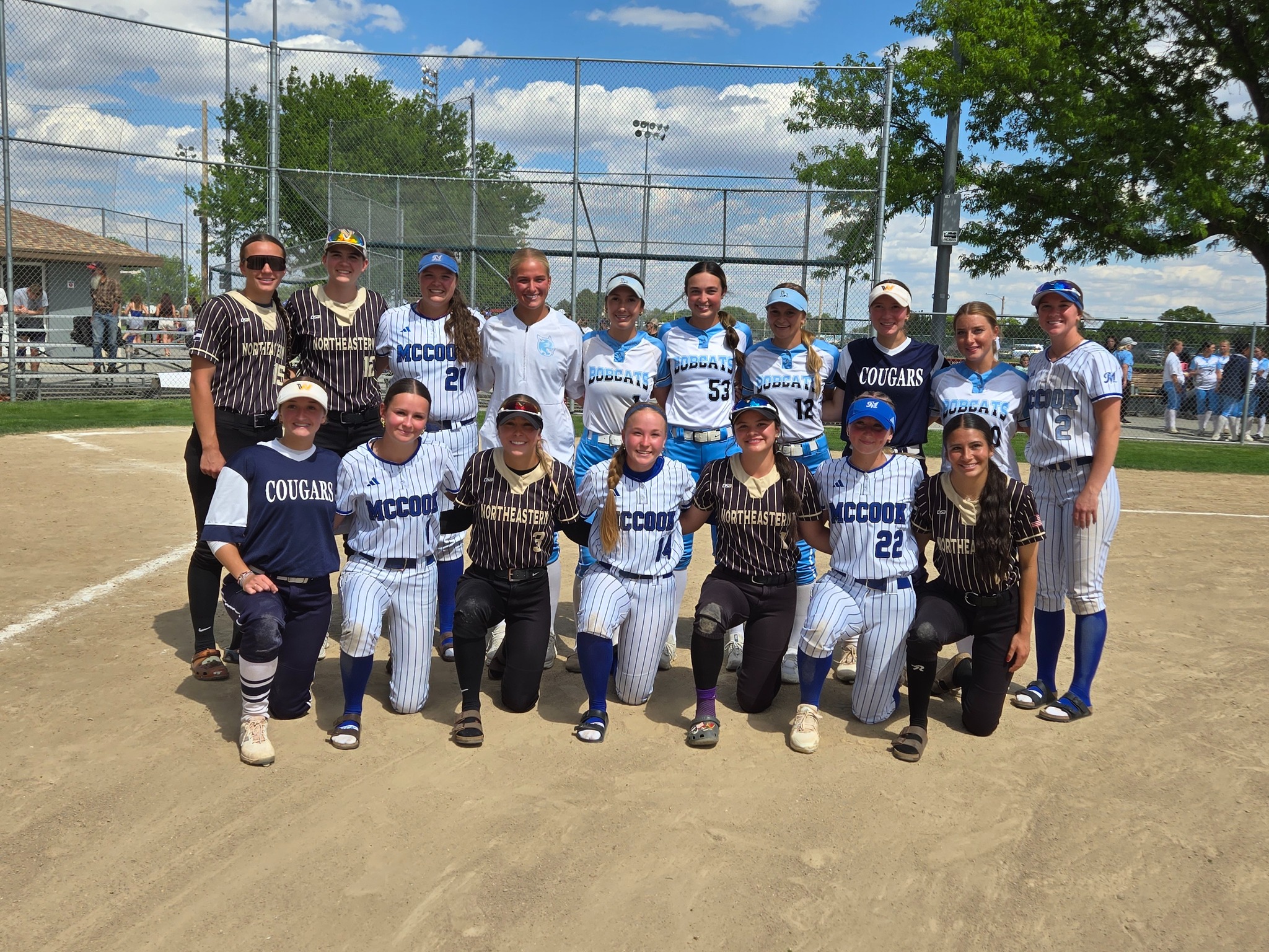 The softball all-region team that was announced in between games on Friday. WNCC had two selections in Travers and Castro. (courtesy photo).