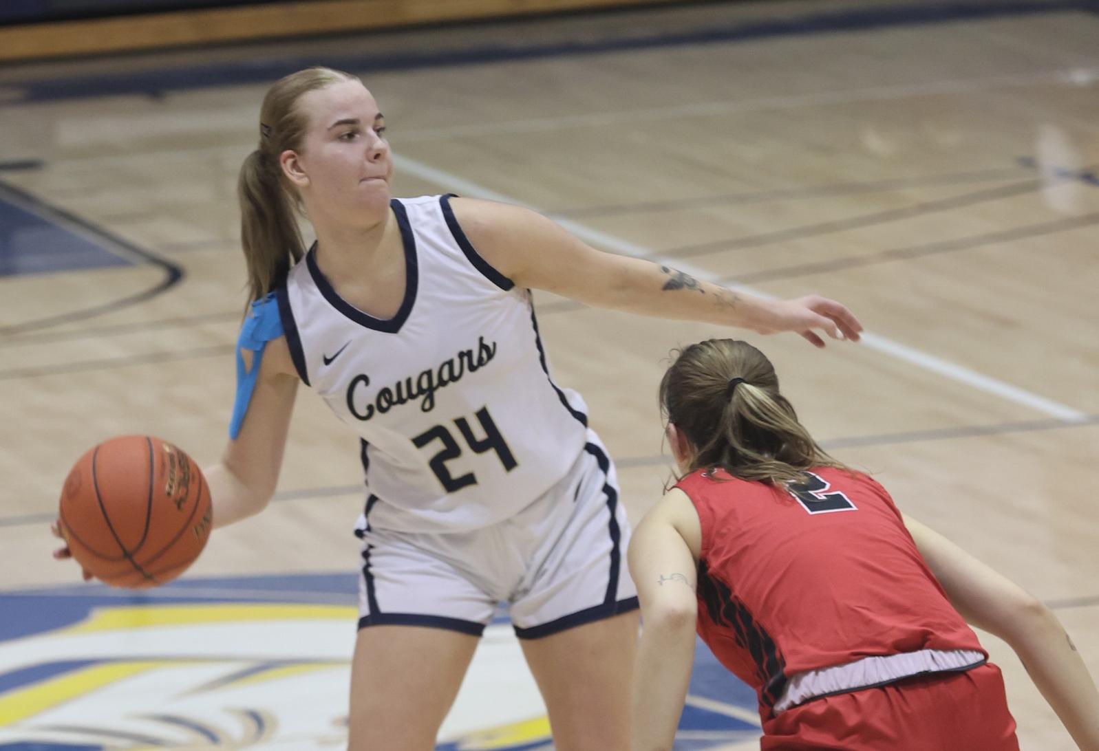 Zozefina Sipolina looks to pass the ball in a game with Casper in November.